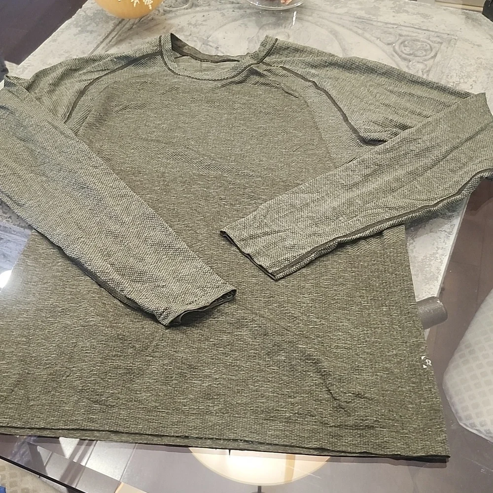 Metal Vent Tech Long-Sleeve Shirt Green Twill Slim Fit Large New - Picture 3 of 9